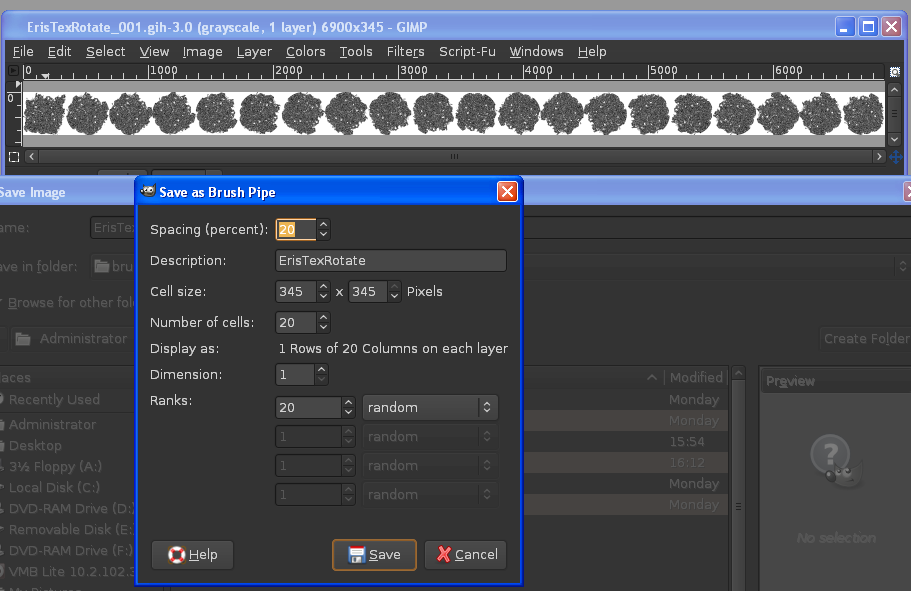 Creating a rotating brush with Setup Brush.SCM • GIMP Chat